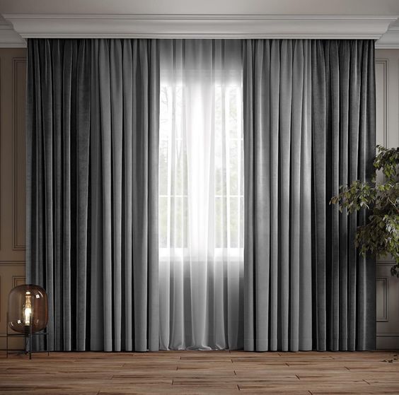 Velvet Ready-Made Window Curtains for Stylish Home Décor